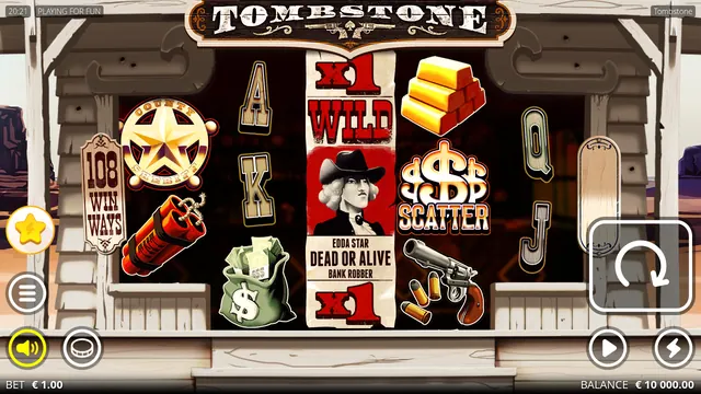 Tombstone : écran de jeu n°2
