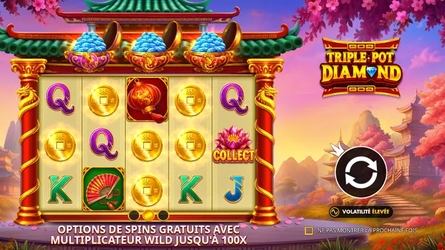 Triple Pot Diamond : écran de jeu n°2