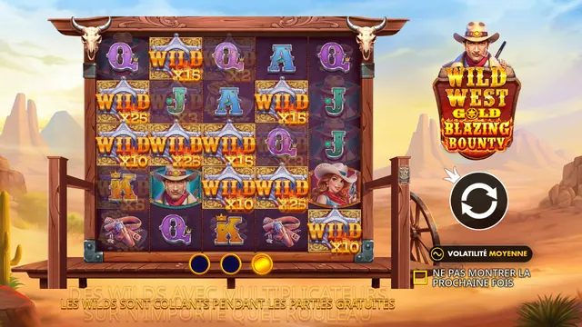Wild West Gold Blazing Bounty : écran de jeu n°2