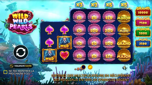 Wild Wild Pearls, machines à sous à 6 rouleaux et 4 rangées