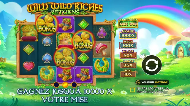 Wild Wild Riches Returns, machines à sous Irlande et trèfles