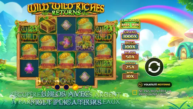 Wild Wild Riches Returns : écran de jeu n°2