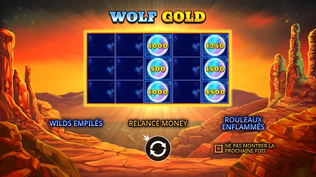 Wolf Gold, machines à sous à jackpots fixes