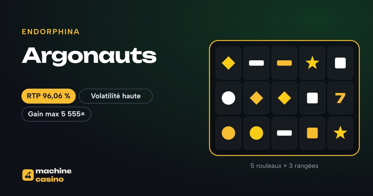 Visuel de Argonauts : 5 rouleaux × 3 rangées, RTP 96,06 %