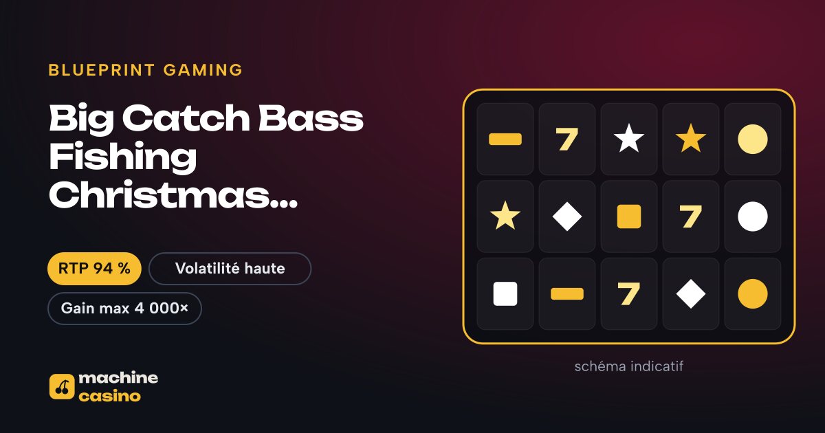 Visuel de Big Catch Bass Fishing Christmas Rapid Fire : grille, RTP 94 %