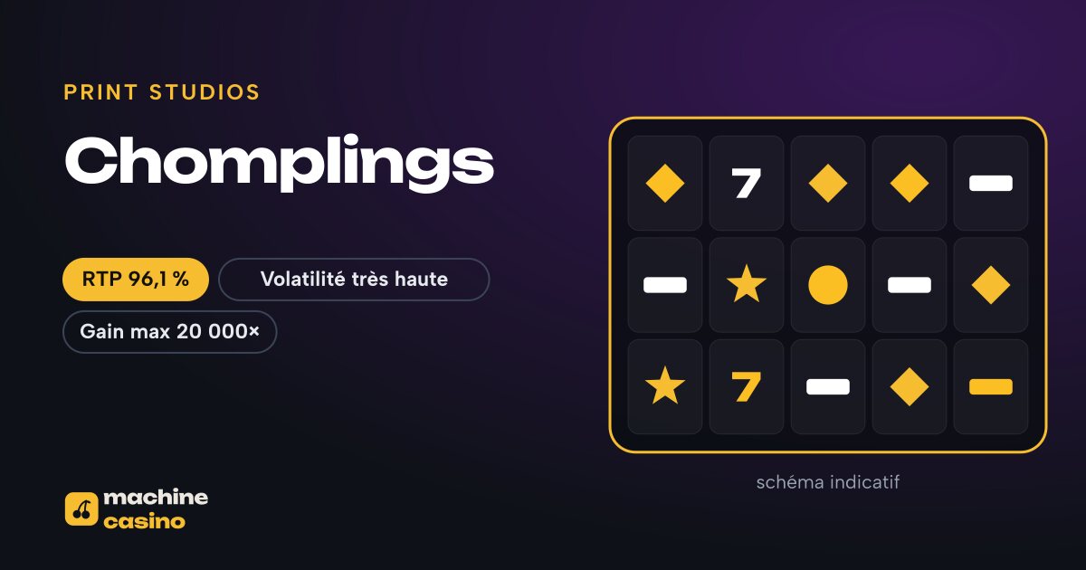 Visuel de Chomplings : grille, RTP 96,1 %