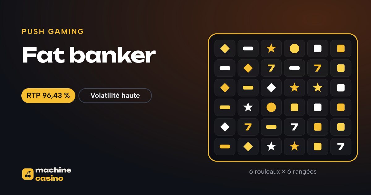 Visuel de Fat banker : 6 rouleaux × 6 rangées, RTP 96,43 %