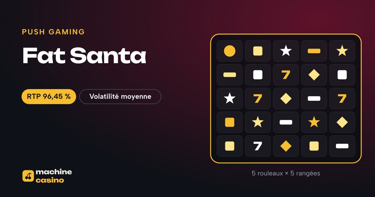 Visuel de Fat Santa : 5 rouleaux × 5 rangées, RTP 96,45 %