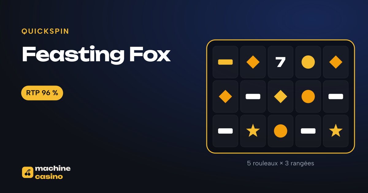 Visuel de Feasting Fox : 5 rouleaux × 3 rangées, RTP 96 %