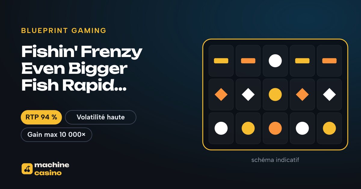 Visuel de Fishin' Frenzy Even Bigger Fish Rapid Fire : grille, RTP 94 %
