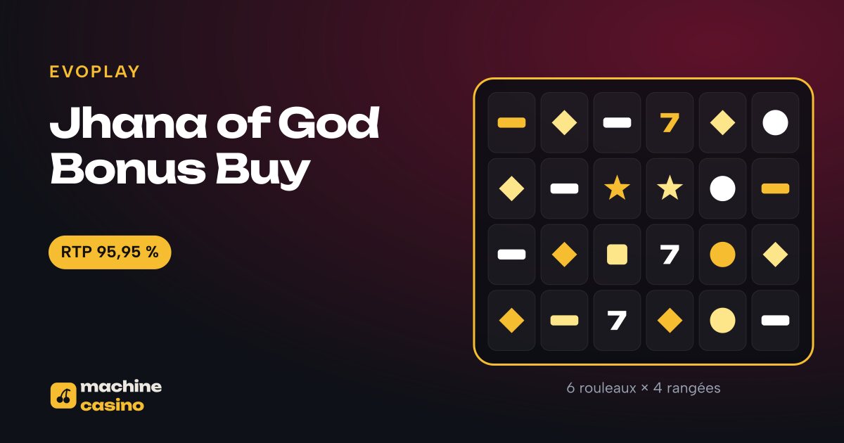Visuel de Jhana of God Bonus Buy : 6 rouleaux × 4 rangées, RTP 95,95 %