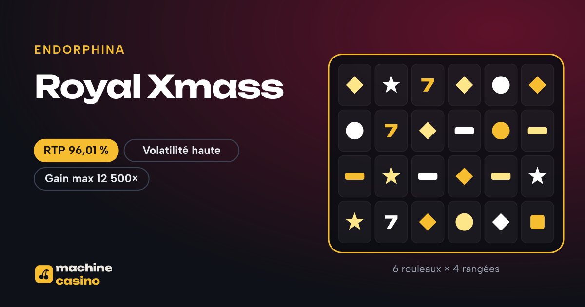 Visuel de Royal Xmass : 6 rouleaux × 4 rangées, RTP 96,01 %