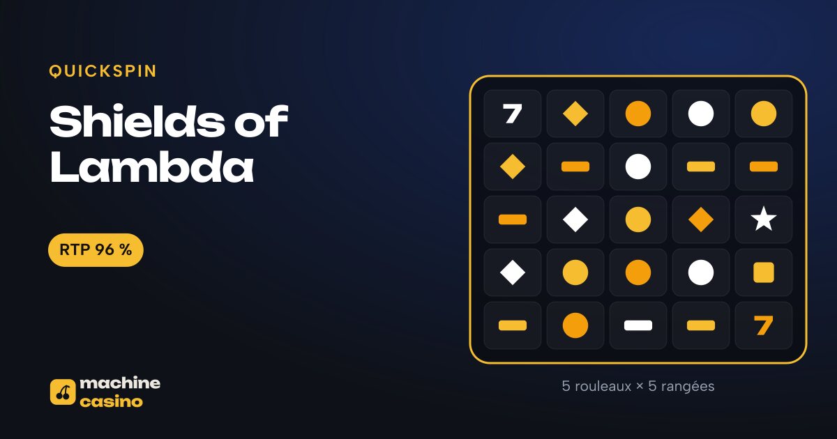 Visuel de Shields of Lambda : 5 rouleaux × 5 rangées, RTP 96 %