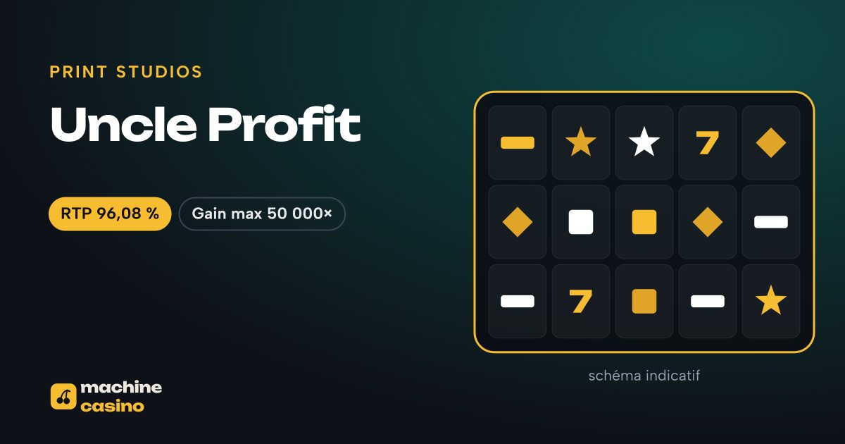 Visuel de Uncle Profit : grille, RTP 96,08 %