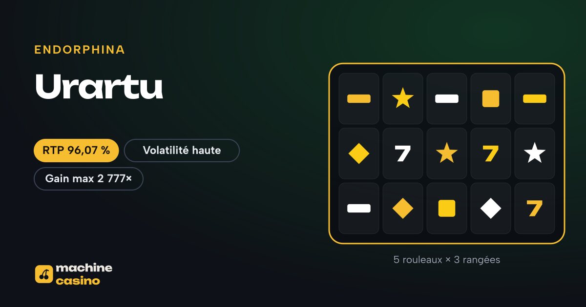 Visuel de Urartu : 5 rouleaux × 3 rangées, RTP 96,07 %