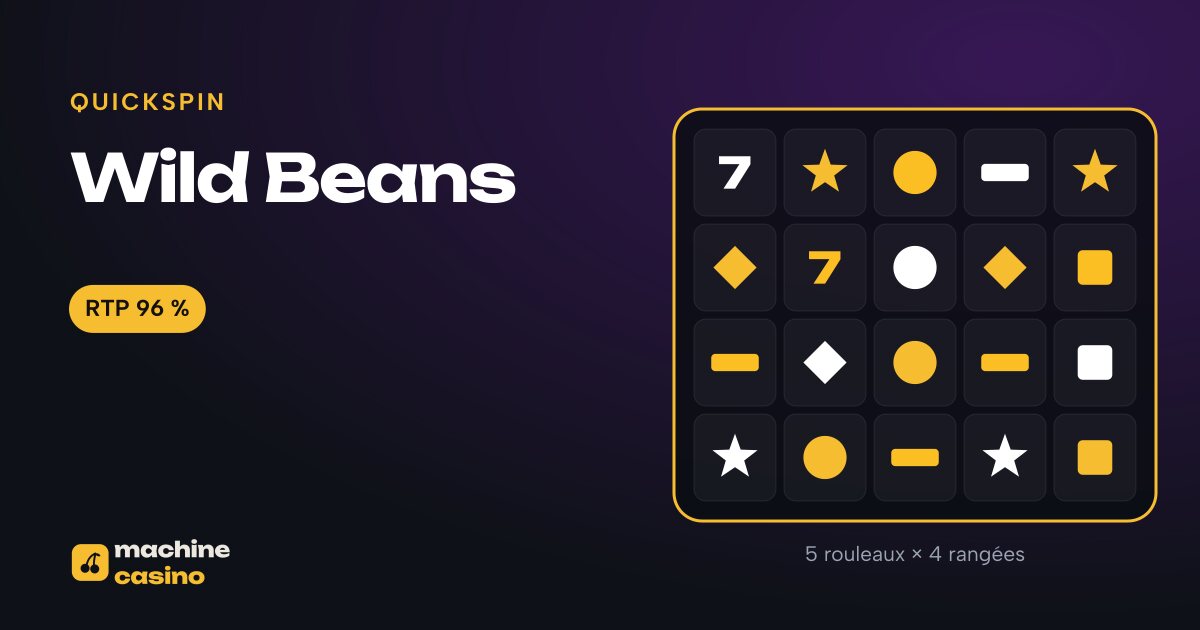 Visuel de Wild Beans : 5 rouleaux × 4 rangées, RTP 96 %