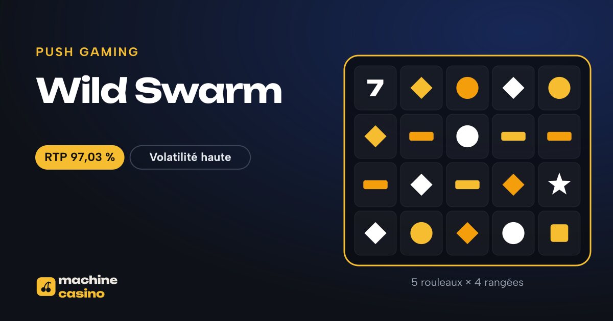 Visuel de Wild Swarm : 5 rouleaux × 4 rangées, RTP 97,03 %