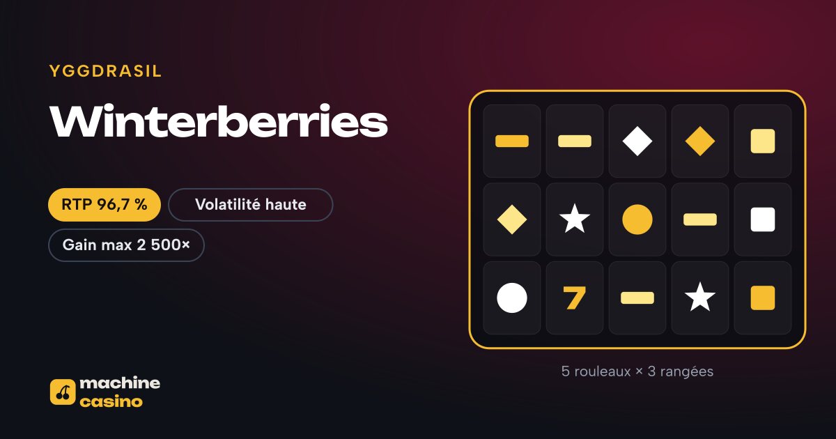 Visuel de Winterberries : 5 rouleaux × 3 rangées, RTP 96,7 %